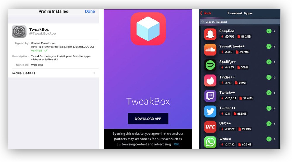 If you download tweakbox can you get spotify playlists